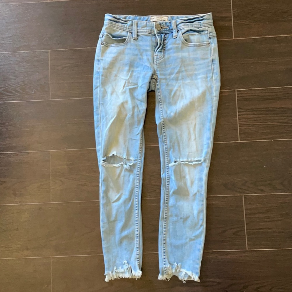 Free People Light Ripped Jeans